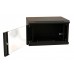 Шкаф коммутационный WRline (WR-TW-0666-GP-RAL9004) настенный 6U 600x600мм пер.дв.стекл 2 бок.пан. направл.под винты 60кг черный 500мм 367мм IP20 сталь