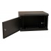 Шкаф коммутационный WRline (WR-TW-0945-SR-RAL9004) настенный 9U 600x450мм пер.дв.металл 2 бок.пан. направл.под винты 60кг черный 350мм 500мм IP20 сталь