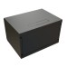 Шкаф коммутационный WRline (WR-TW-0945-SR-RAL9004) настенный 9U 600x450мм пер.дв.металл 2 бок.пан. направл.под винты 60кг черный 350мм 500мм IP20 сталь