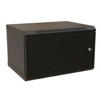 Шкаф коммутационный WRline (WR-TW-0966-SR-RAL9004) настенный 9U 600x600мм пер.дв.металл 2 бок.пан. 60кг черный 500мм 500мм IP20 сталь