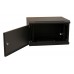 Шкаф коммутационный WRline (WR-TW-0966-SR-RAL9004) настенный 9U 600x600мм пер.дв.металл 2 бок.пан. 60кг черный 500мм 500мм IP20 сталь