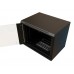 Шкаф коммутационный WRline (WR-TW-1245-GP-RAL9004) настенный 12U 600x450мм пер.дв.стекл 2 бок.пан. направл.под винты 60кг черный 350мм 650мм IP20 сталь