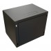 Шкаф коммутационный WRline (WR-TW-1245-SR-RAL9004) настенный 12U 600x450мм пер.дв.металл 2 бок.пан. направл.под винты 60кг черный 350мм 650мм IP20 сталь