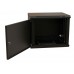 Шкаф коммутационный WRline (WR-TW-1245-SR-RAL9004) настенный 12U 600x450мм пер.дв.металл 2 бок.пан. направл.под винты 60кг черный 350мм 650мм IP20 сталь