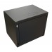 Шкаф коммутационный WRline (WR-TW-1266-GP-RAL9004) настенный 12U 600x600мм пер.дв.стекл 2 бок.пан. направл.под винты 60кг черный 500мм 650мм IP20 сталь