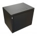 Шкаф коммутационный WRline (WR-TW-1545-GP-RAL9004) настенный 15U 600x450мм пер.дв.стекл 2 бок.пан. направл.под винты 60кг черный 370мм 775мм IP20 сталь