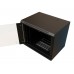Шкаф коммутационный WRline (WR-TW-1545-GP-RAL9004) настенный 15U 600x450мм пер.дв.стекл 2 бок.пан. направл.под винты 60кг черный 370мм 775мм IP20 сталь
