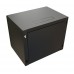 Шкаф коммутационный WRline (WR-TW-1545-SR-RAL9004) настенный 15U 600x450мм пер.дв.металл 2 бок.пан. направл.под винты 60кг черный 370мм 775мм IP20 сталь