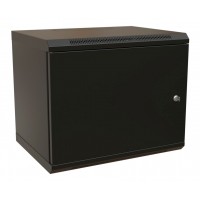 Шкаф коммутационный WRline (WR-TW-1566-SR-RAL9004) настенный 15U 600x600мм пер.дв.металл 2 бок.пан. направл.под винты 60кг черный 520мм 775мм IP20 сталь