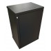 Шкаф коммутационный WRline (WR-TW-1845-GP-RAL9004) настенный 18U 600x450мм пер.дв.стекл 2 бок.пан. направл.под винты 60кг черный 370мм 908мм IP20 сталь