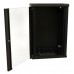 Шкаф коммутационный WRline (WR-TW-1845-GP-RAL9004) настенный 18U 600x450мм пер.дв.стекл 2 бок.пан. направл.под винты 60кг черный 370мм 908мм IP20 сталь