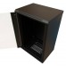 Шкаф коммутационный WRline (WR-TW-1845-GP-RAL9004) настенный 18U 600x450мм пер.дв.стекл 2 бок.пан. направл.под винты 60кг черный 370мм 908мм IP20 сталь