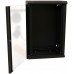 Шкаф коммутационный WRline (WR-TW-1866-GP-RAL9004) настенный 18U 600x600мм пер.дв.стекл 2 бок.пан. направл.под винты 60кг черный 520мм 908мм IP20 сталь