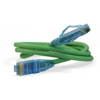 Патч-корд Hyperline PC-LPM-UTP-RJ45-RJ45-C6-2M-LSZH-GN PC-LPM-UTP-RJ45-RJ45-C6-2M UTP RJ-45 вил.-вилка RJ-45 кат.6 2м зеленый LSZH (уп.:1шт) 24AWG