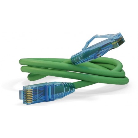 Патч-корд Hyperline PC-LPM-UTP-RJ45-RJ45-C6-2M-LSZH-GN PC-LPM-UTP-RJ45-RJ45-C6-2M UTP RJ-45 вил.-вилка RJ-45 кат.6 2м зеленый LSZH (уп.:1шт) 24AWG