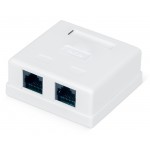 Розетка WRline WR-WS-8P8C-C5E-2 комп.RJ45 2 кат.5E UTP бел. (упак.:1шт)
