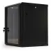 Шкаф коммутационный Hyperline (TWB-2766-GP-RAL9004) настенный 27U 600x600мм пер.дв.стекл 2 бок.пан. 60кг черный 49.9кг 1304мм