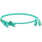 Патч-корд Hyperline FC-D2-503-LC/PR-LC/PR-H-10M-LSZH-AQ FC-D2-503-LC/PR-LC/PR-H-10M 2x50/125 OM3 LC дуплекс-LC дуплекс 10м LSZH аквамарин