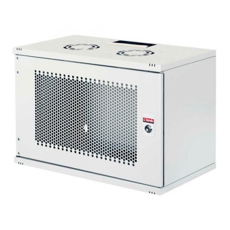 Шкаф коммутационный Lande NetBox Soho (LN-SH07U5430-LG-F0-3) настенный 7U 540x300мм пер.дв.перфор. задн.дв.стал.лист несъемн.бок.пан. направл.под закл.гайки 80кг серый 210мм 370мм IP20 сталь