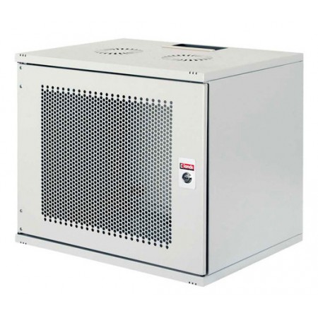 Шкаф коммутационный Lande NetBox Soho (LN-SH09U5460-LG-F0-3) настенный 9U 540x600мм пер.дв.металл задн.дв.стал.лист несъемн.бок.пан. направл.под закл.гайки 80кг серый 12.7кг 460мм IP20 сталь