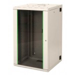 Шкаф коммутационный Lande Proline (LN-PR20U6045-BL-111) настенный 20U 600x450мм пер.дв.стекл задн.дв.стал.лист направл.под закл.гайки 100кг черный 340мм 35кг 996мм IP20 сталь