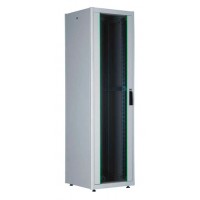 Шкаф серверный Lande DYNAmic Basic (LN-DB42U6060-LG-BAAA) напольный 42U 600x600мм пер.дв.стекл задн.дв.стал.лист направл.под закл.гайки 600кг серый 72кг 2010мм IP20 сталь