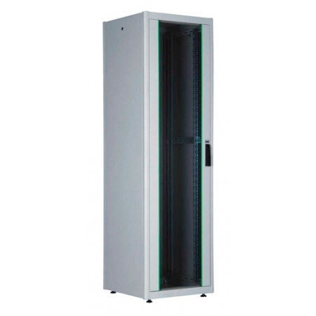 Шкаф серверный Lande DYNAmic Basic (LN-DB42U6060-LG-BAAA) напольный 42U 600x600мм пер.дв.стекл задн.дв.стал.лист направл.под закл.гайки 600кг серый 72кг 2010мм IP20 сталь