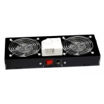 Модуль вентиляторный Lande (LN-FAN-THM-2FWM-BL) 2 вент. с термостатом черный (упак.:1шт)