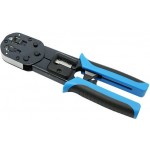 Инструмент обжимной Hyperline HL-3H00010 для RJ-45/RJ-12 (упак:1шт) черный/голубой