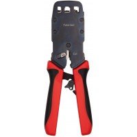 Инструмент обжимной Hyperline HT-3008AR для RJ-45/RJ-12/RJ-11 (упак:1шт) черный/красный
