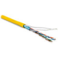 Кабель информационный Hyperline FUTP4-C5E-P26-IN-LSZH-YL-100 кат.5E FTP 4 пары 26AWG LSZH внутренний 100м желтый
