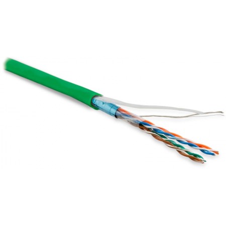 Кабель информационный Hyperline FUTP4-C5E-P26-IN-LSZH-GN-100 кат.5E FTP 4 пары 26AWG LSZH внутренний 100м зеленый