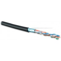 Кабель информационный Hyperline FUTP4-C5E-S24-OUT-LSZH-BK-500 кат.5E F/UTP 4 пары 24AWG LSZH внешний 500м черный