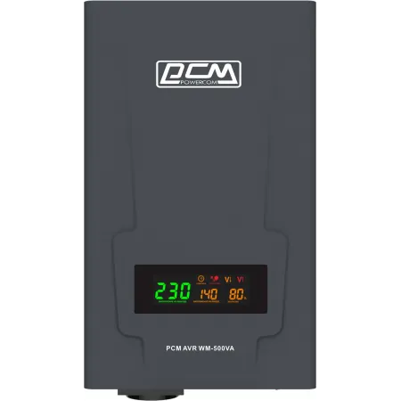 Стабилизатор напряжения Powercom WM-500VA 400Вт 500ВА графитовый Стабилизатор напряжения Powercom WM-500VA 400Вт 500ВА графитовый