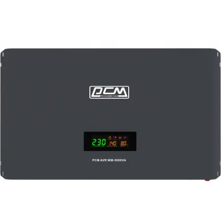 Стабилизатор напряжения Powercom WM-5000VA 4000Вт 5000ВА графитовый Стабилизатор напряжения Powercom WM-5000VA 4000Вт 5000ВА графитовый