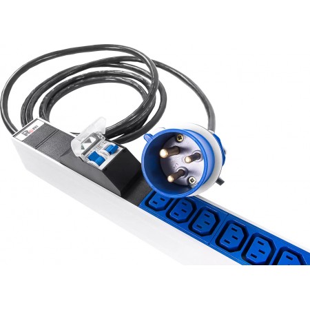 Блок распределения питания Rem R-32-24C13-6C19-A-I-1420-3-2P верт.размещ. 24xC13 6xC19 базовые 32A IEC 309 3м