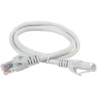 Патч-корд ITK PC01-C5EUL-05M U/UTP RJ-45 вил.-вилка RJ-45 кат.5E 0.5м серый LSZH