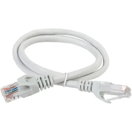 Патч-корд ITK PC01-C5EUL-05M U/UTP RJ-45 вил.-вилка RJ-45 кат.5E 0.5м серый LSZH