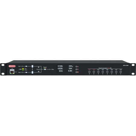 АВР Elemy ATS-1205/16 1U 19" ввод:2xС20 выход:2xC19-6xС1316A черный