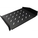 Полка стационарная Lanmaster TWT-CB-SF300-1U/18 1U нагр.:18кг. 19" 300мм черный (упак.:1шт)