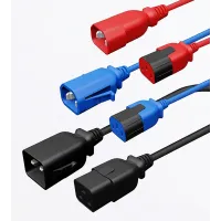 Шнур питания RakTek P-Lock RTPCL131410B C13-С14 проводник.:3x2.5мм2 1м синий