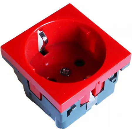 Розетка Lanmaster NM-EL45X45-RD настенная встраиваемая 45x45x41мм без крышки Mosaic красный