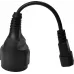 Шнур питания Lanmaster LAN-PPS/14-0.2-BK Schuko-С14 проводник.:3x0.75мм2 0.2м 220В 10А (упак.:1шт) черный