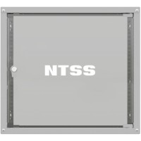 Шкаф коммутационный NTSS Lime (NTSS-WL9U5545GS) настенный 9U 550x450мм пер.дв.стекл несъемн.бок.пан. 30кг серый 370мм 12кг 110град. 500мм IP20 укомплектованный