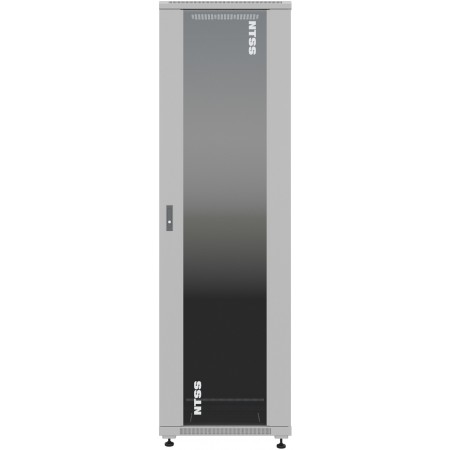Шкаф серверный NTSS Премиум (NTSS-R42U6060GS) напольный 42U 600x600мм пер.дв.стекл металл 900кг серый 510мм 78.1кг 1987мм IP20 сталь