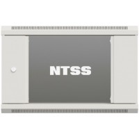 Шкаф коммутационный NTSS Премиум (NTSS-W6U6045GS-2) настенный 6U 600x450мм пер.дв.стекл 60кг серый 365мм 16кг 220град. 370мм IP20 сталь