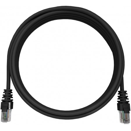 Патч-корд NTSS NTSS-PC-UTP-RJ45-5e-0.15-LSZH-BL UTP RJ-45 вил.-вилка RJ-45 кат.5E 0.15м черный LSZH 26AWG