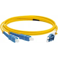Патч-корд Lanmaster LAN-2LC-2SC/SU-5.0 1.2x9/125 OS2 LC дуплекс-SC дуплекс 5м LSZH желтый
