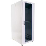 Шкаф коммутационный ЦМО (ШТК-Э-30.6.8-13АА) напольный 30U 600x800мм пер.дв.стекл металл направл.под винты 620кг серый