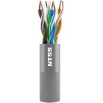 Кабель информационный NTSS NTSS-IN-UTP4-5Е-PVC-GY кат.5E U/UTP 4 пары 24AWG PVC внутренний 305м серый